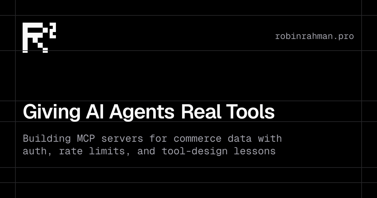 Giving AI Agents Real Tools: Building MCP Servers for Commerce Data