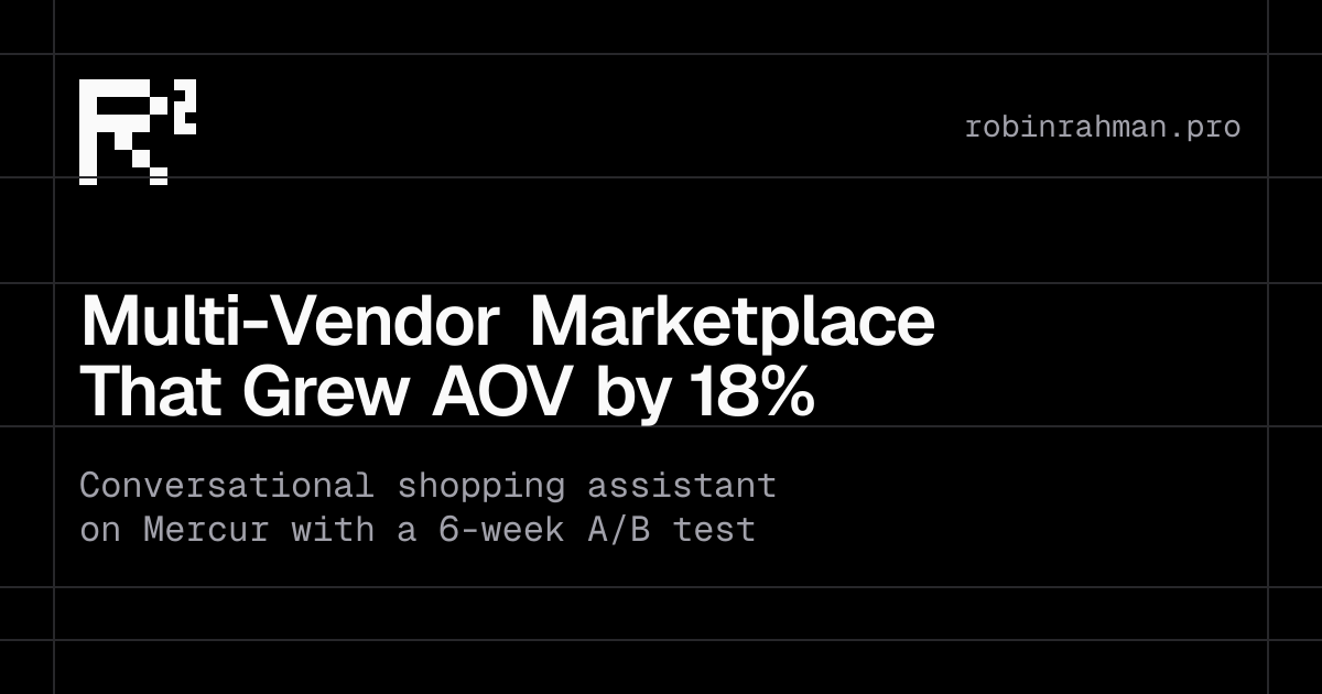 Building a Multi-Vendor Marketplace That Grew AOV by 18%
